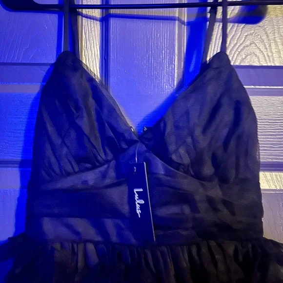 Lulu's Black Ruffled Mini Dress - Picture 3 of 4